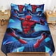 thumbnail image 2 of Spider-Man Fragments. 3 Piece Sets Full/Queen Size - Reversible Microfiber Quilts with 2 Shams Soft Lightweight Bedspread Coverlet Comforter for All Season Bed Sheets, 2 of 5