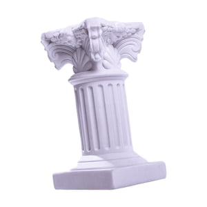 Bothyi - Estatua De Pedestal De Pilar Romano En Miniatura, Columna Griega Para Mesa De Paisaje, Color Blanco
