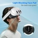 thumbnail image 4 of Interfaz facial y almohadilla para la cara para Meta Quest 3 - Lycra de seda de hielo reemplazable y cuero de PU a prueba de sudor, diseño de circulación de aire Accesorios para Meta Quest 3-Negro, 4 of 7