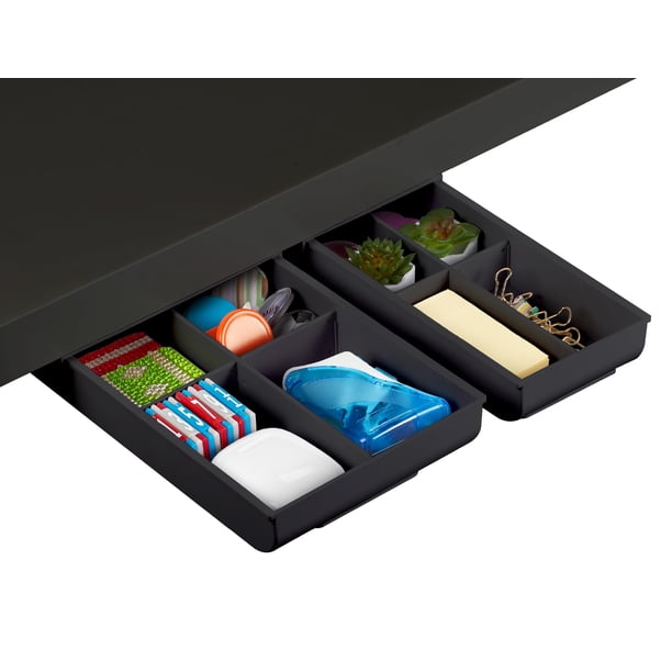 Cajón autoadhesivo Bostitch Konnect para debajo del escritorio, paquete de 2
