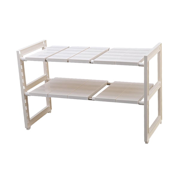 Estante debajo del fregadero, estante de almacenamiento debajo del gabinete, resistente, ajustable, multiusos para sala de estar, gabinete, cocina del 10 paneles