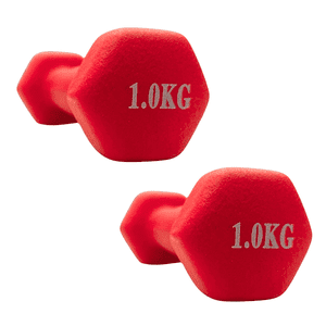 Linea Sport - Par Mancuernas Hexagonales Neopreno 1Kg Total 2 Kg