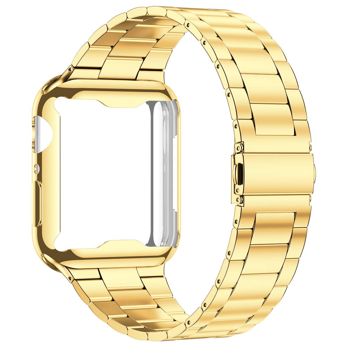 Correa De Reloj Wolait Compatible Con Apple De 40 Mm Con Funda Dorada