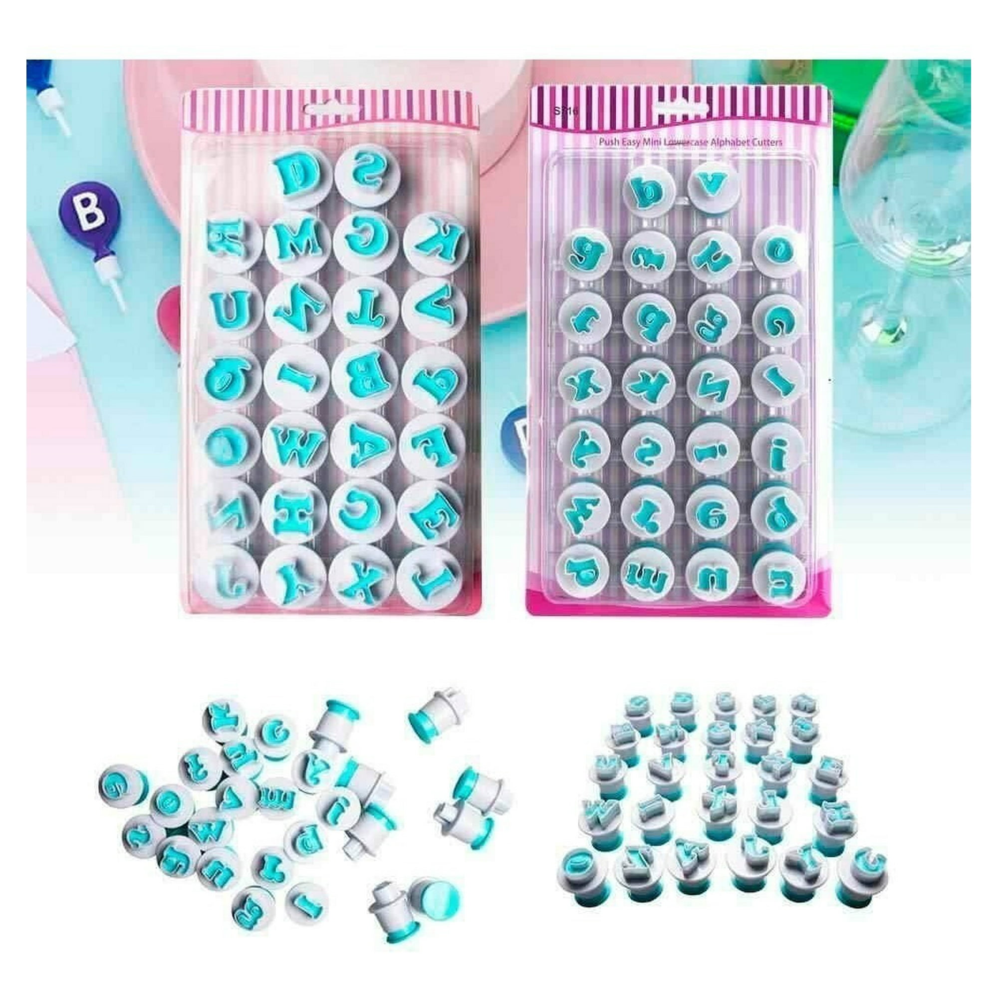 Genérico - Cortador Con Pulsador Para Fondant Galletas , Diseño Letras