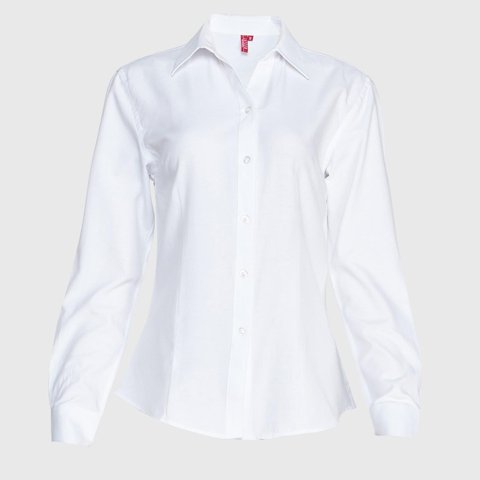 Jayson - Blusa Oxford Cuello V M/L Blanco M