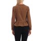 thumbnail image 3 of INSPIRE CHIC Chaquetas de Mezclilla para Mujer con Botones, Dobladillo Peplum, Mangas Largas, Chaquetas de Jean Cortas, Marrón Oscuro XS, 3 of 6