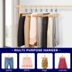thumbnail image 5 of Colgadores para pantalones Amber Home, pinza de madera de terciopelo, paquete de 10 unidades, naturales, 5 of 7