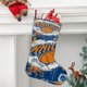 thumbnail image 2 of NEW YORK KNICKS Tema: Calcetines de Navidad, fino lino blanco para colgar en escaleras y chimenea, decoración navideña para el hogar, regalo de Navidad. 45cm × 32cm, 2 of 5