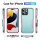 thumbnail image 2 of Para Apple iPhone 16 Pro Max Funda a Prueba de Golpes Resistente Protección de Cuerpo Completo de Alta Resistencia a Prueba de Polvo/caídas Cubierta Funda, Verde y Rosa, para iPhone 16 Pro Max, 2 of 7