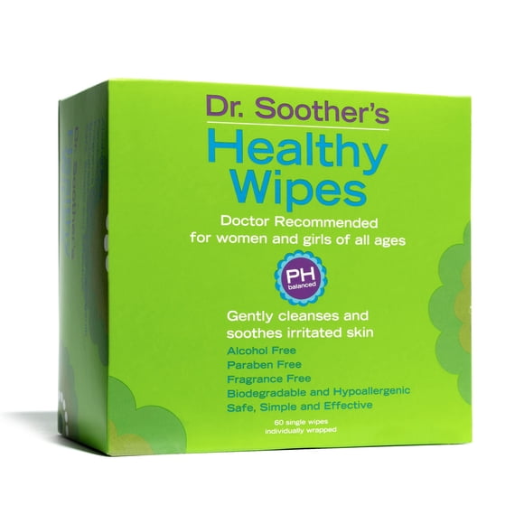 Toallitas de higiene femenina Dr. Soothe's Healthy, 60 unidades