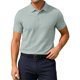 thumbnail image 1 of INSPIRE CHIC Camisa Polo de Hombre de Manga Corta Elástica Sólida Casual para Golf S Gris Claro, 1 of 5