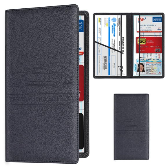 Portatarjetas TOURSUIT 24 cm x 12 cm Cuero Negro