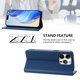 thumbnail image 3 of Funda Billetera con Soporte para iPhone 16 Pro Bloqueo RFID Plegable Azul, 3 of 6