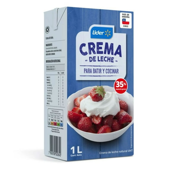 Crema de Leche Para Batir y Cocinar, 1 L