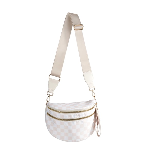 Bandolera FEIBOON Spacious a cuadros de nylon para mujer