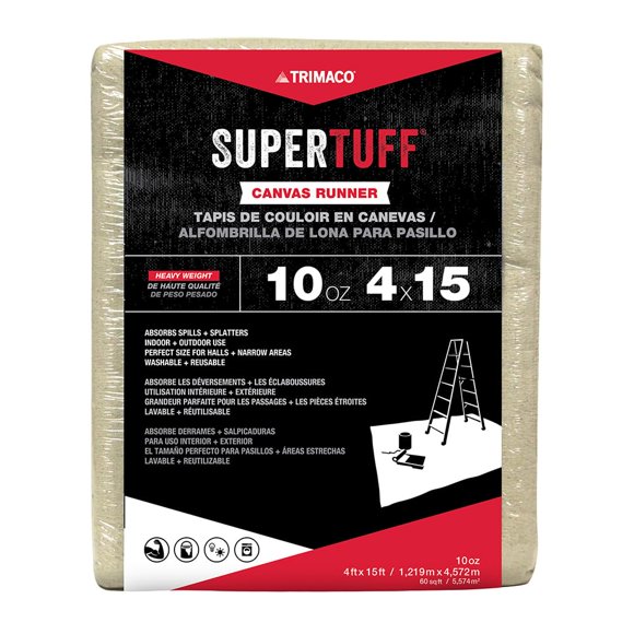 Lienzo pesado Drop Cloth Trimaco SuperTuff, 280 ml
