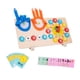 thumbnail image 5 of Juguetes de matemáticas para contar con los dedos, bloques de conteo, bonito reloj de madera para enseñar, juego educativo para cumpleaños de niños de, 5 of 5
