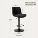 thumbnail image 3 of Silla Piso Bar Taburete Altura Regulable Dorik Venhoouse Negra, 3 of 8