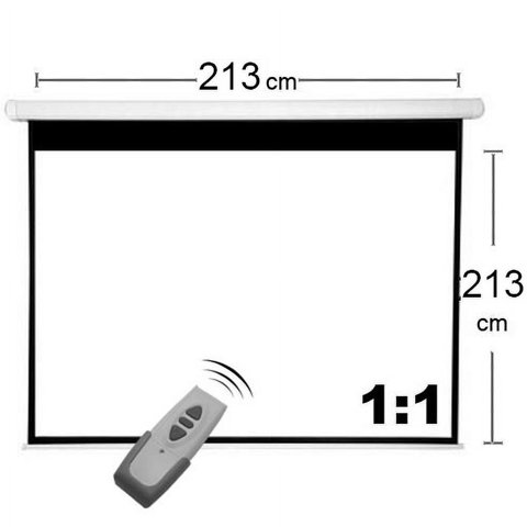 Evotech - Telon Electrico 203X203 Cm, Incluye Control Remoto