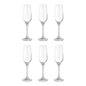 Genérico - Pack De 6 Copas Champagne Cristal Glasso Co Diseño Italiano