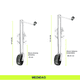 thumbnail image 2 of Pata Enganche Con Rueda Para Carro De Arrastre Maniobrable, 2 of 6