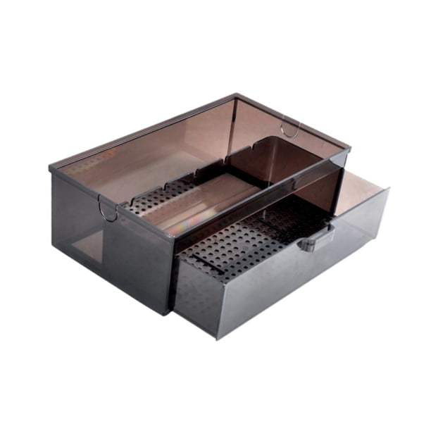 Caja de goteo para filtro externo de acuario, diseño de cajón con cascada silenciosa y flujo de agua para bricolaje, bandeja de goteo, tubo de , Marrón