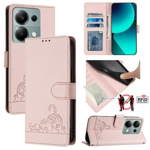 Funda Tipo Cartera Foxdock Para Xiaomi Poco M6 Pro 4G Con Soporte, Ranuras, Rfid, Diseño De Gato