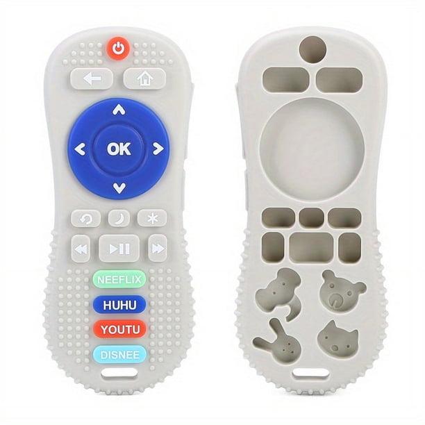 Soothe Your Little One's Teething Woes with Our Remote Control Shaped Silicone Teething Toy - BPA Free, Cute and Fun for Boys and Girls Aged 0-12 Months!
