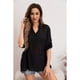 thumbnail image 2 of Blusa Mujer Tendencia Lino Algodón Premium Liviana Botones Textura 053, 2 of 3