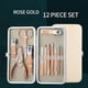 thumbnail image 1 of Rose Golden Stainless Steel Nail Clipper Set Grooming Tool Set With Case Manicure Art Tool, 1 of 5