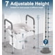 thumbnail image 4 of Asiento de inodoro elevado HOMLAND de 400 kg con asas ajustables, color gris, 4 of 7