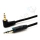 thumbnail image 2 of Cable auxiliar de audio de 3,5 mm en ángulo recto macho a macho de SatelliteSale, cable universal de nailon negro de 9 metros., 2 of 2