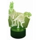 thumbnail image 3 of Lampara Ilusion 3D Pareja de Dinosaurios de 7 colores, Base touch, 3 of 7