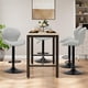 thumbnail image 3 of Juego de 6 taburetes de bar COLAMY, modernos, giratorios y ajustables, color gris, 3 of 4