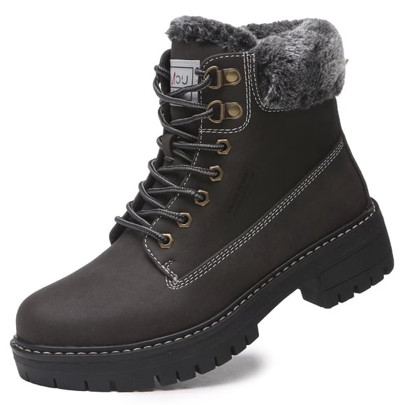 Botas de nieve ANJOUFEMME Outdoor Winter para mujer impermeables