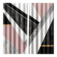 Bothyi - Cortinas De Ducha De Baño Con Ganchos Para Dormitorios Clubes Deportivos Negro Rosa