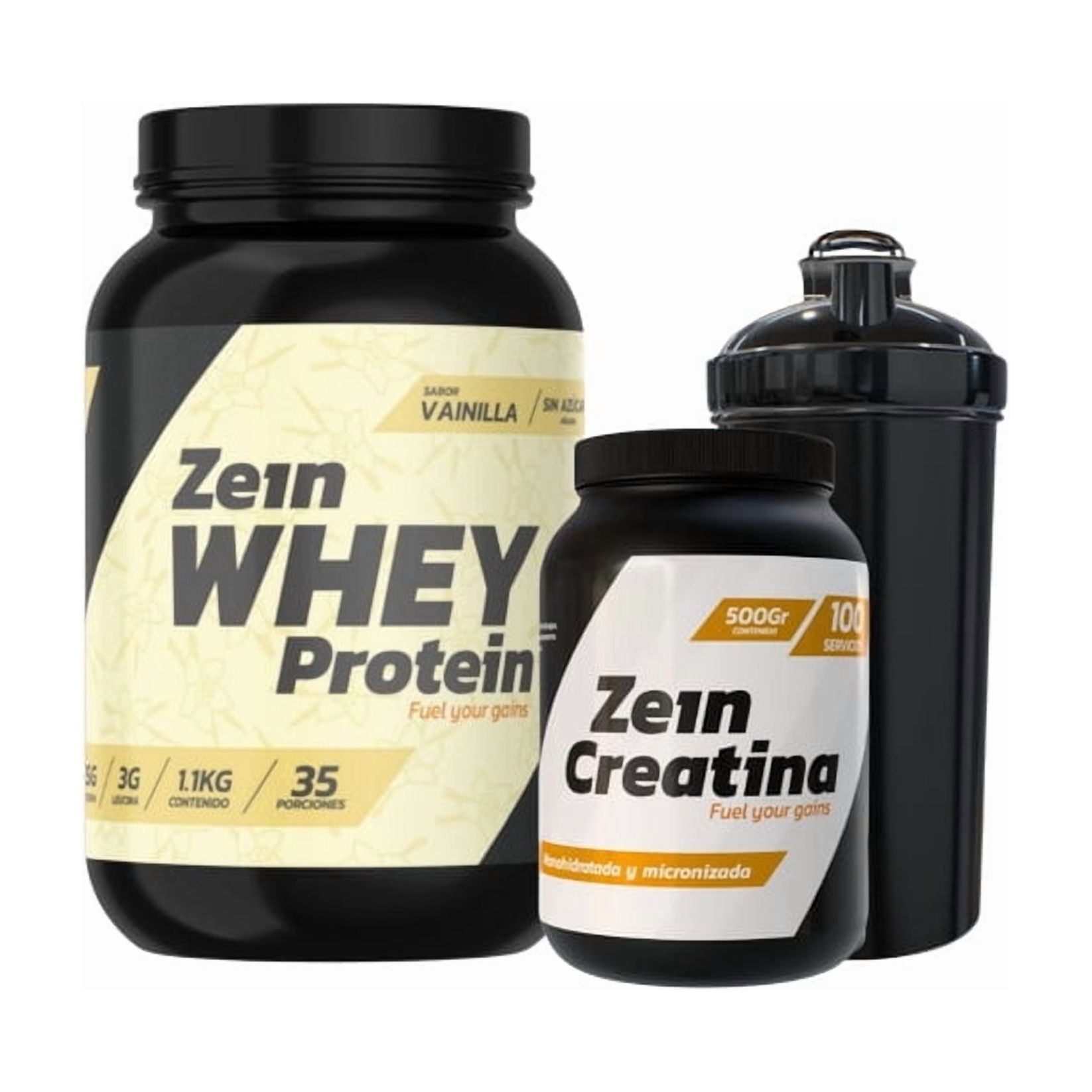 Zein - Pack Proteina Whey Vainilla 1 1Kg + Creatina 500Gr