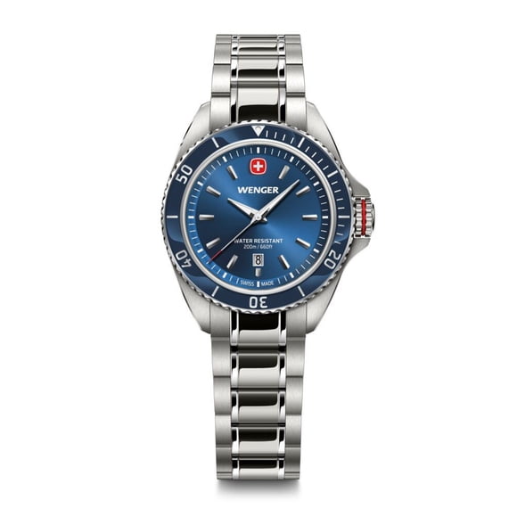 Reloj Executive correa acero dial azul Wenger