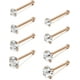 thumbnail image 1 of Piercing para la nariz en forma de L de acero inoxidable de 20 g, 1,5 mm, 2 mm, 2,5 mm y 3 mm, 8 unidades, 3 colores, 1 of 6