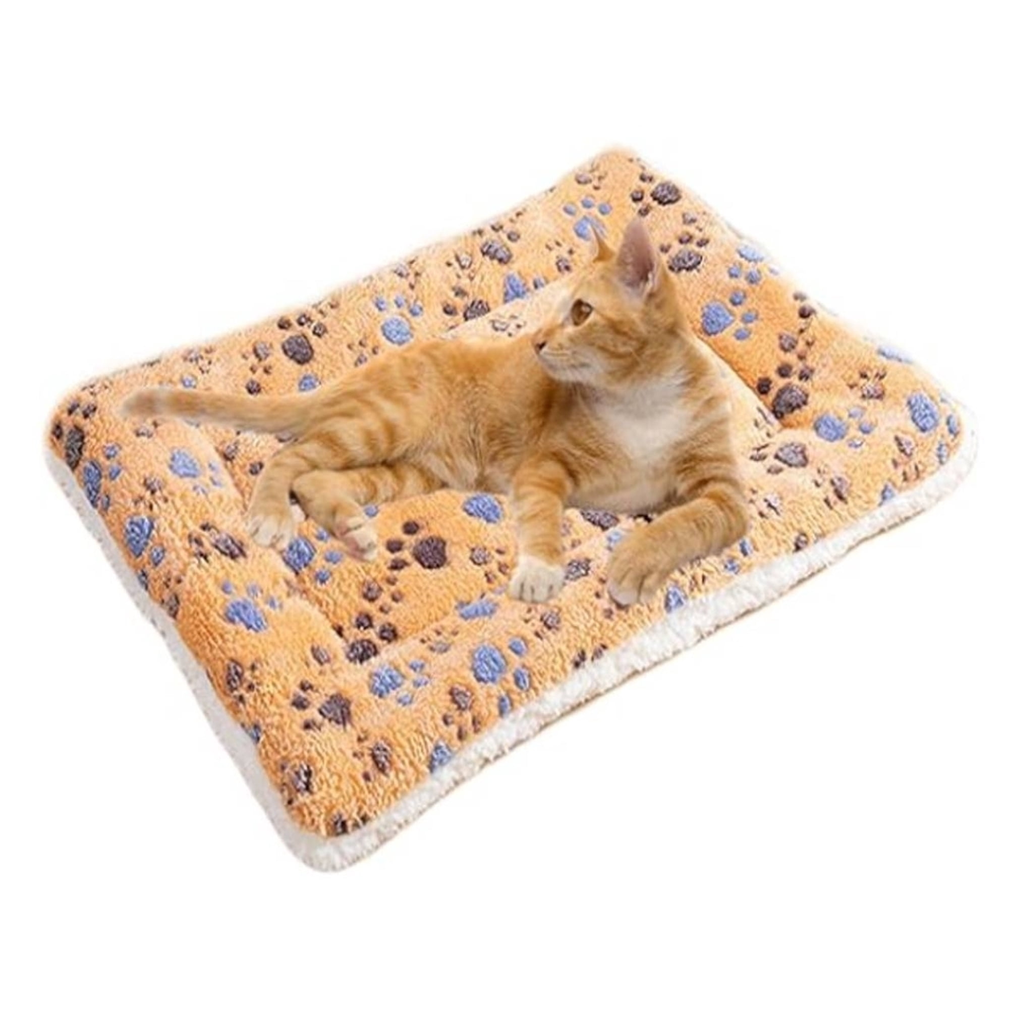 Genérico - Alfombrilla Suave Mascota Perro Gato Manta Acolchada 100x70cm Color Durazno
