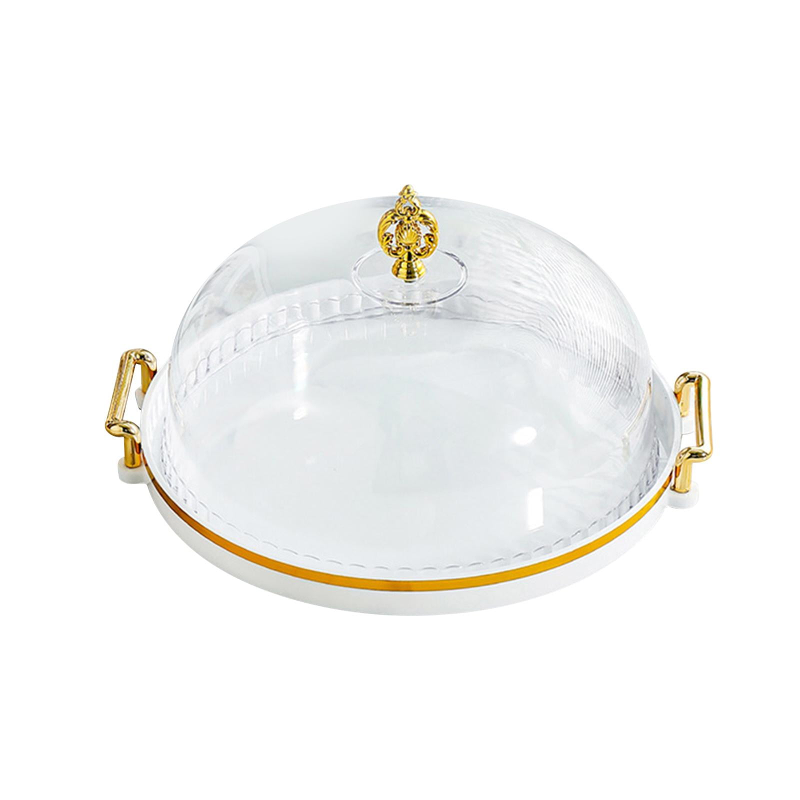 Bothyi - Plato De Postre Bandeja Para Servir Bandeja De Tocador Bandeja Redonda Para Platos De Frutas Organizador Bandeja Para Pasteles Blanco