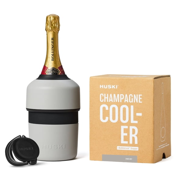 Enfriador de Champán Huski 750 ml Gris Piedra con Tapón