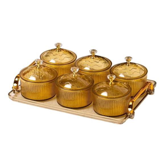 Cuencos Nórdicos Para Servir Caddy Con Tapa, Plato Para Aperitivos Para Caddy Home Party, 6 Rejillas