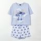thumbnail image 1 of Pijama Manga Corta Mujer Celeste Flores Lilo & Stitch Disney, 1 of 5