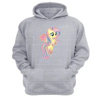 Genérico - Polerón Canguro Mi Pequeño Pony Gris Claro Talla Xl Unisex