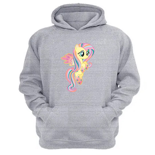 Genérico - Polerón Canguro Mi Pequeño Pony Gris Claro Talla Xl Unisex