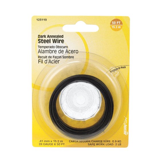 Wire Hillman de acero recocido oscuro de 28 galones, 50 pies, negro (x10)