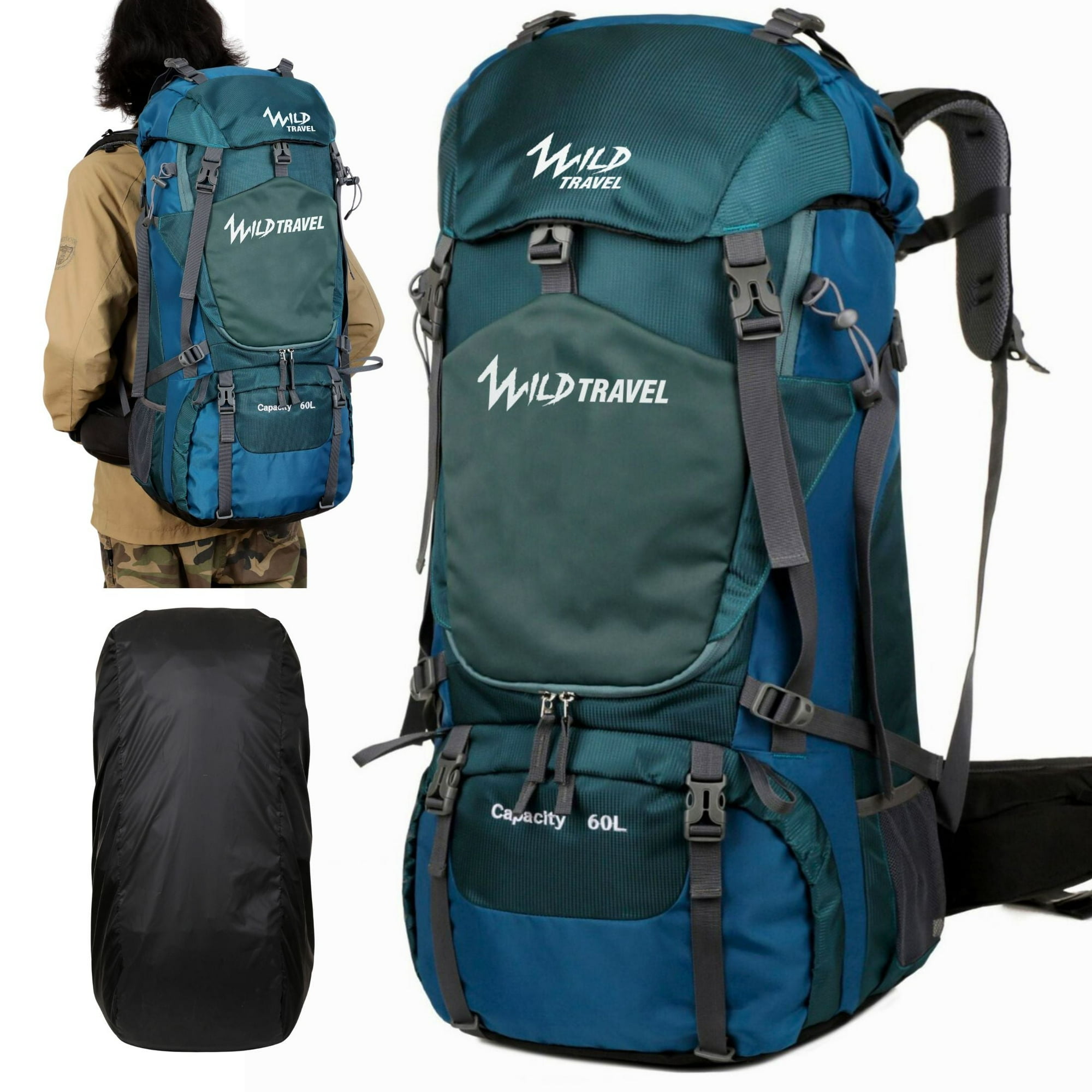 Wild Travel - Mochila Trekking Y Camping Exploretrail 60 Litros