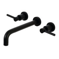 Grifo De Pared Para Bañera Kingston Brass Concord, Negro Mate