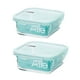 thumbnail image 1 of Pack 2 Contenedores Hermetico Vidrio Cuadrado 380mL Allegra, 1 of 3